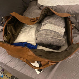 Customer photo with DuffleFold bag